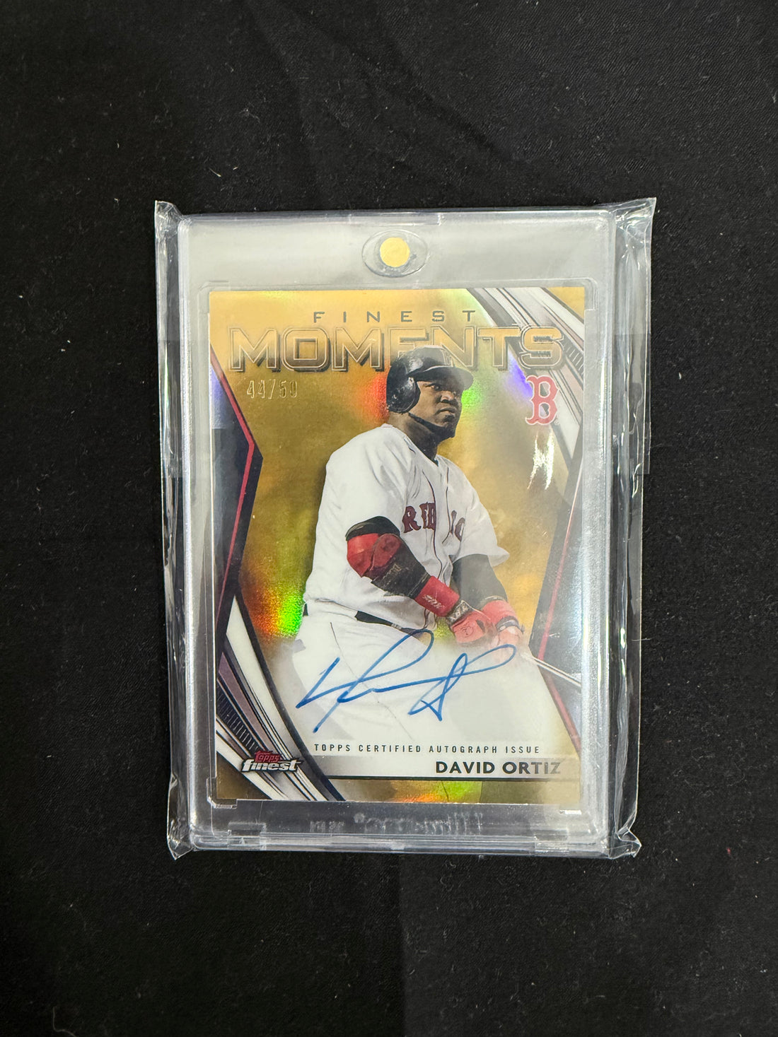 2021 Topps Finest - Finest Moments Autographs David Ortiz #FMA-DO Gold Refractor 44/50