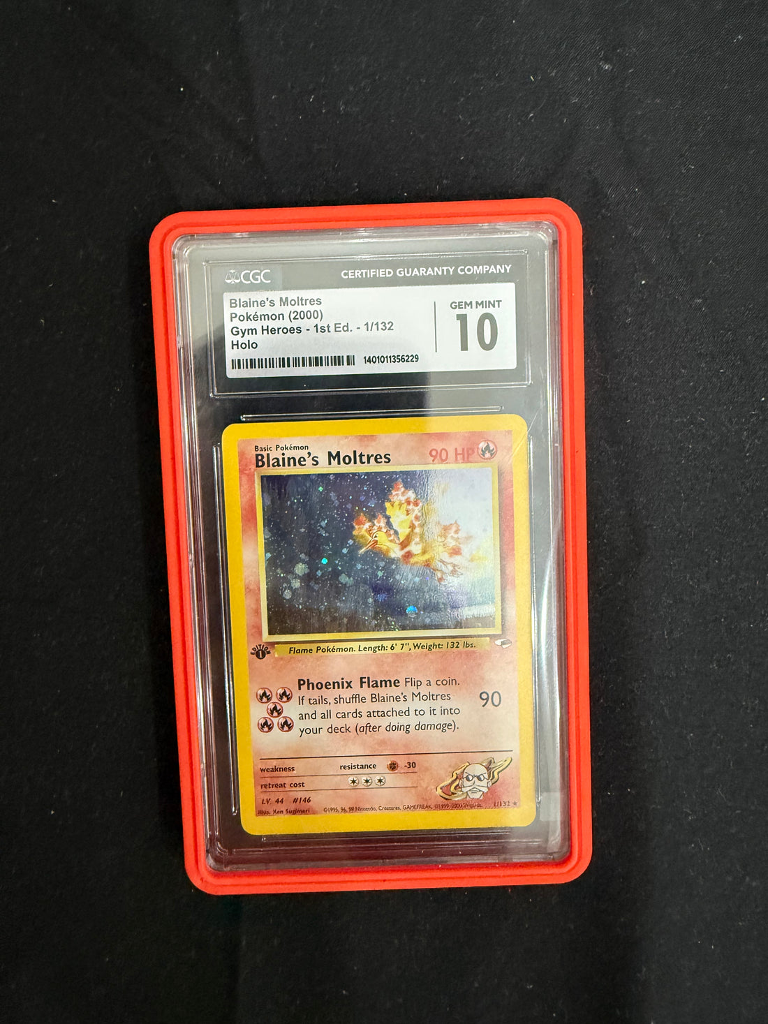 Pokemon Blaine's Moltres Gym Heroes 1st Edition Holo Rare #1 CGC 10 Gem Mint
