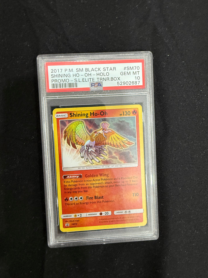 Pokemon Shining Legends Shining Ho-Oh SM70 Black Star Promo PSA 10