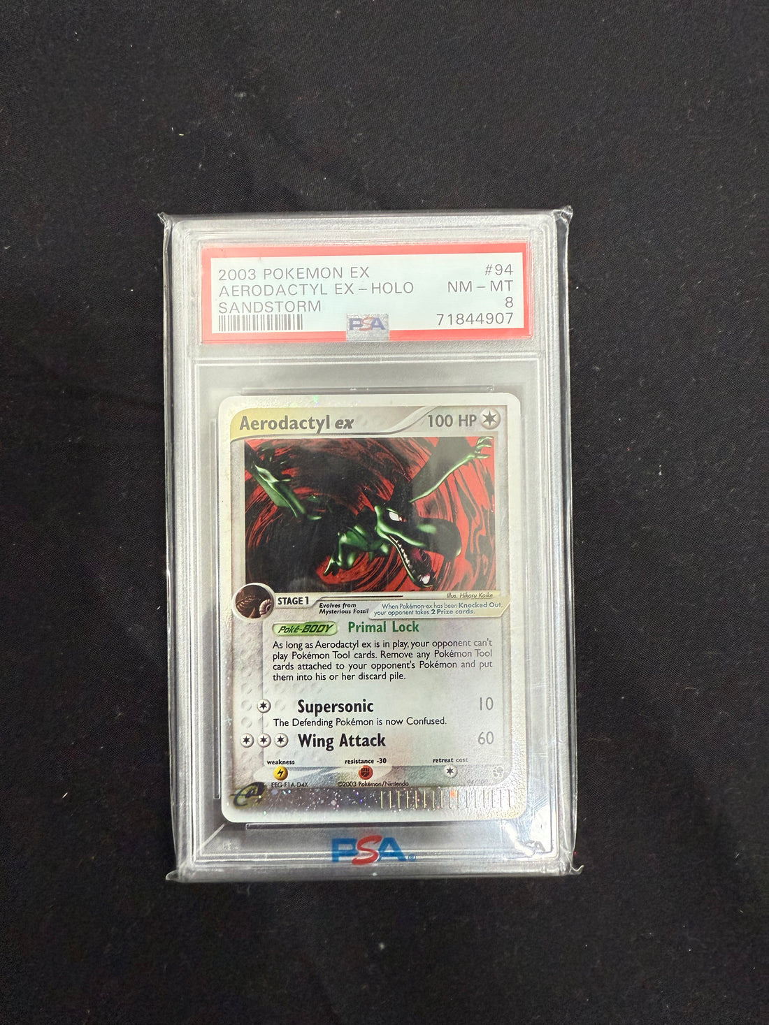 PSA 8 Aerodactyl ex 94/100 Sandstorm NEAR MINT Pokemon TCG Card