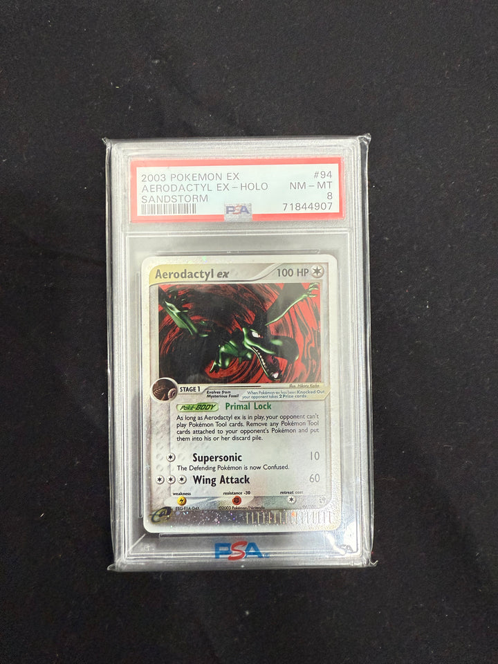 PSA 8 Aerodactyl ex 94/100 Sandstorm NEAR MINT Pokemon TCG Card