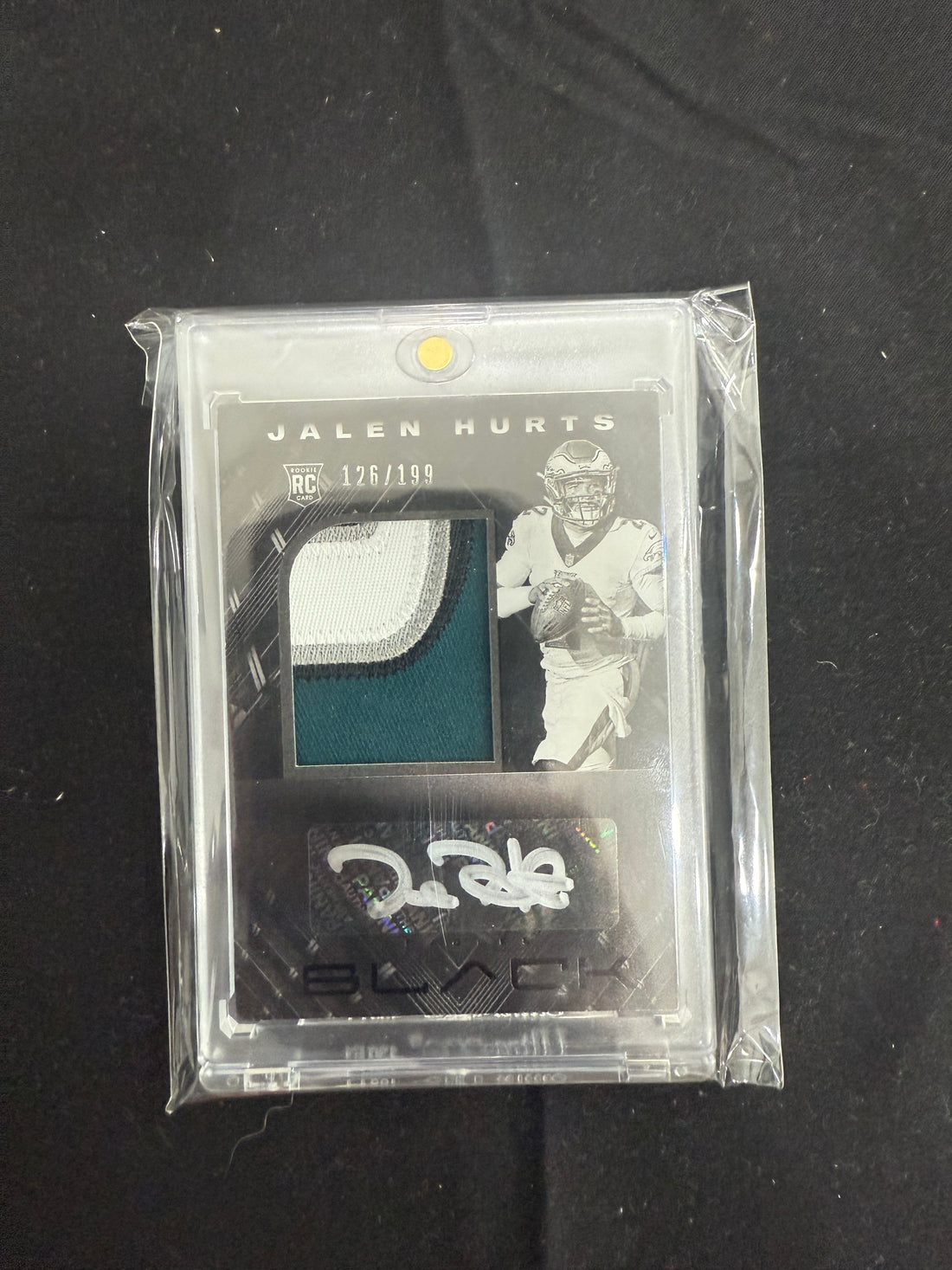 Jalen Hurts 2020 Panini Black RPA Rookie Patch 126/199